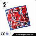 Factory wholesale high quality digital print 90*90 silk scarf